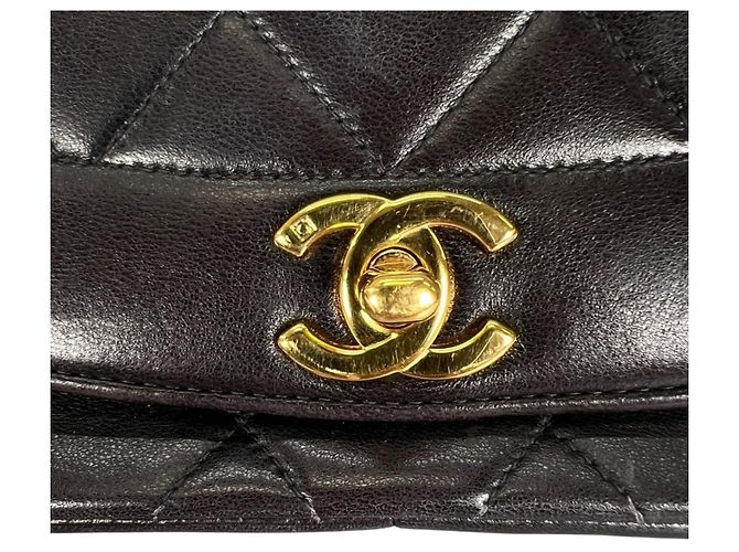 Borsa a tracolla Chanel Diana 25 Nero - vista 12