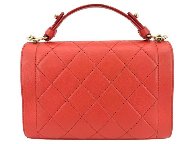 Borsa a Spalla Chanel Matelassé Chain Arancione - vista 2