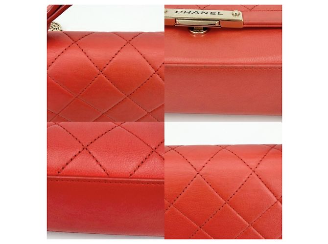 Borsa a Spalla Chanel Matelassé Chain Arancione - vista 6