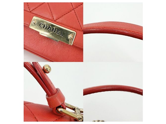 Borsa a Spalla Chanel Matelassé Chain Arancione - vista 7