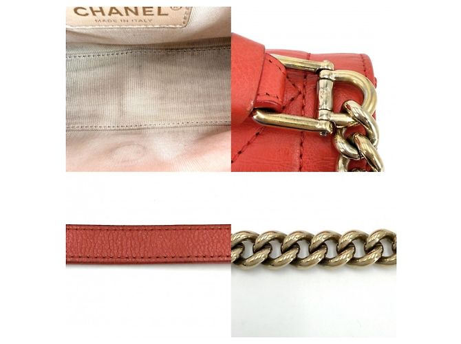Borsa a Spalla Chanel Matelassé Chain Arancione - vista 8