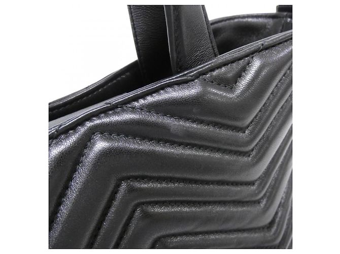 Borsa Gucci GG Marmont nera Nero - vista 4