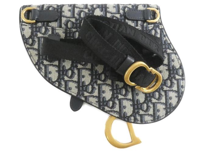 Borsa a tracolla Oblique Christian Dior Blu - vista 2
