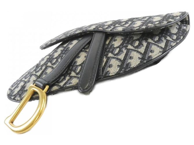 Borsa a tracolla Oblique Christian Dior Blu - vista 3