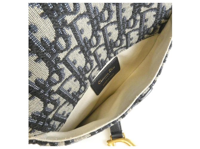 Borsa a tracolla Oblique Christian Dior Blu - vista 7