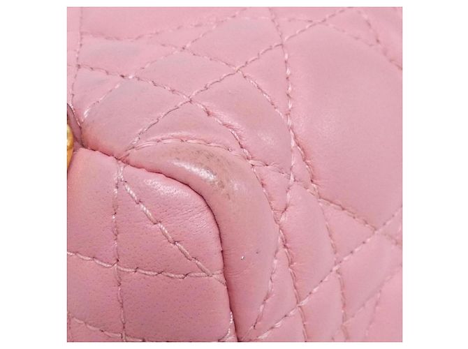 Zaino in pelle rosa Christian Dior - vista 3
