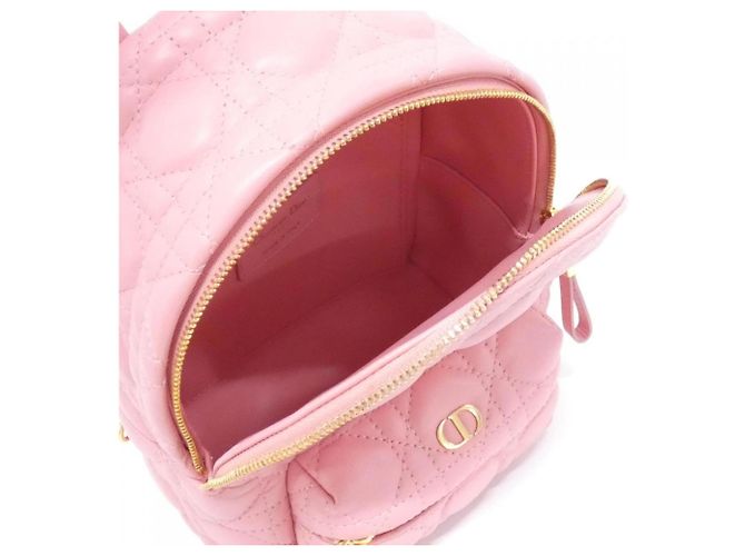 Zaino in pelle rosa Christian Dior - vista 7