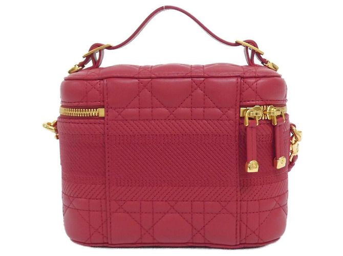Piccola borsa vanity da viaggio Christian Dior Rosso - vista 2