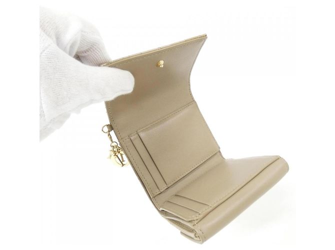 Cartera tríptico Christian Dior Lady Lotus Beige - vista 5