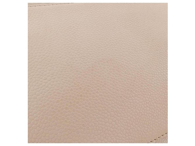 Borsa a tracolla Chanel in pelle di vitello granulata rosa chiaro - vista 4