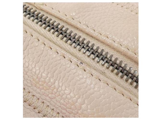 Borsa a tracolla Chanel in pelle di vitello granulata rosa chiaro - vista 7