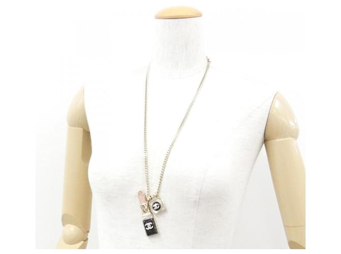 Collana Chanel AB7670 Nero Rosa Bianco D'oro - vista 5