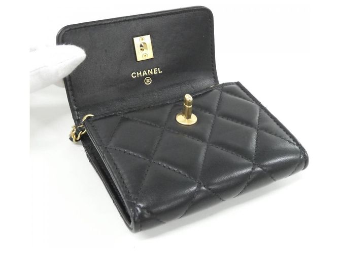 Borsa in pelle Chanel AP2704 Nero - vista 7
