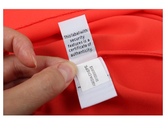 Diane von Furstenberg Rote Crepe-Bluse Koralle - Ansicht 8