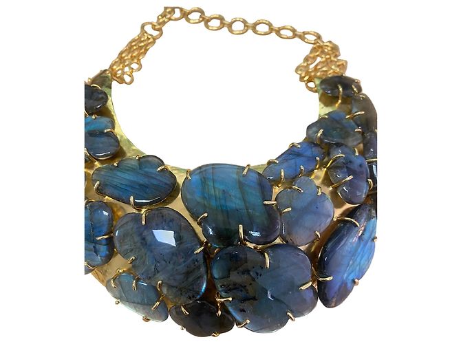 Autre Marque Dilip Jindal - Bijoux Couture - Collana con pietre di labradorite - vista 3