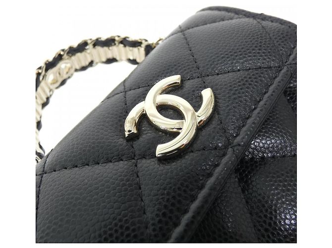 Borsa Chanel AP4982 in pelle di vitello granulata Nero - vista 4