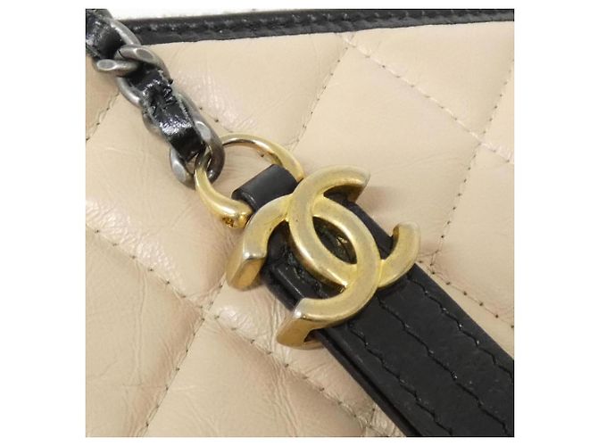 Borsa Pouch Chanel Gabrielle Line 84288 Nero Beige - vista 8