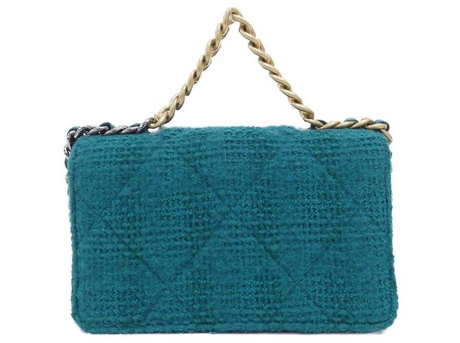 Portafoglio a tracolla con catena Chanel 19 Line AP0985 Verde - vista 2