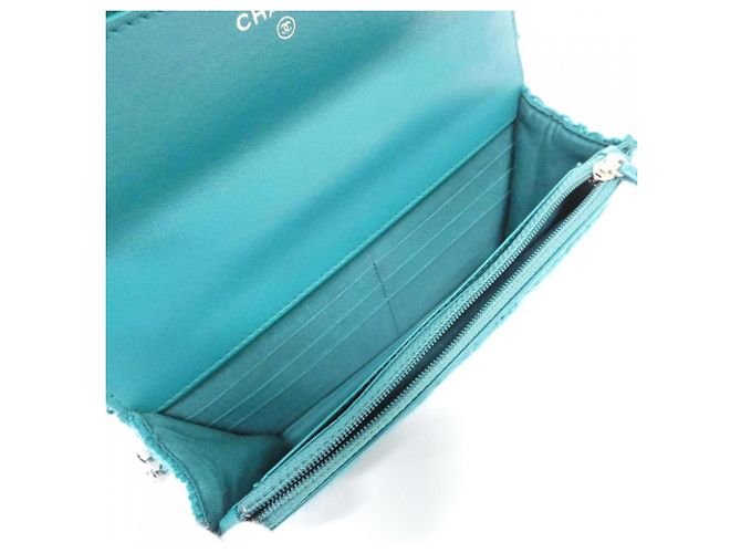 Portafoglio a tracolla con catena Chanel 19 Line AP0985 Verde - vista 9