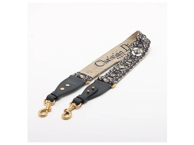 Dior Saddle Umhängetasche Monogramm-Canvas Blau Beige - Ansicht 3