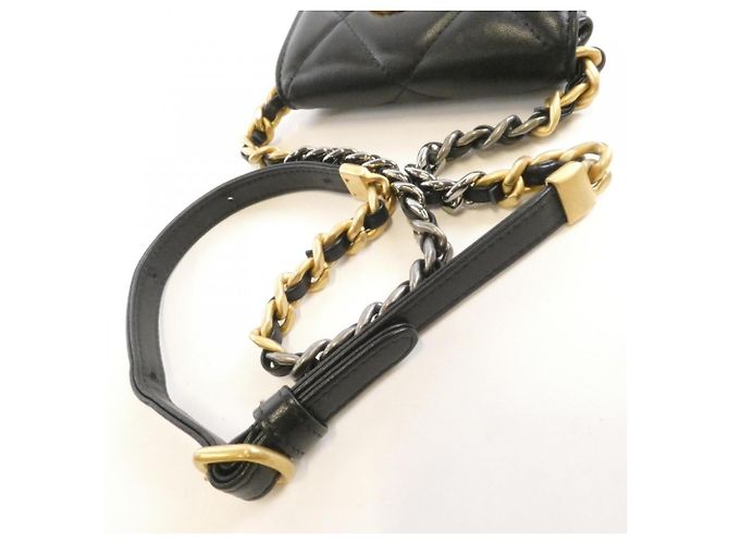 Borsa a tracolla Chanel 19 Line AP2410 Nero - vista 6
