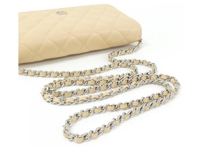 Chanel Timeless Classic Line AP0250 Chain Wallet Beige - vista 5