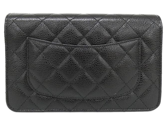 Portafoglio con catena Chanel Timeless Classic Nero Bordò - vista 2