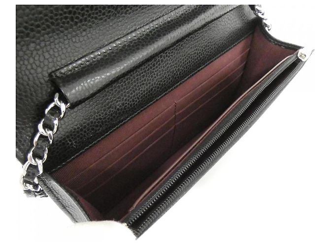 Portafoglio con catena Chanel Timeless Classic Nero Bordò - vista 9