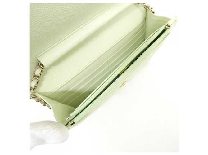 Chanel Timeless Classic Line AP0250 Chain/Shoulder Wallet Verde chiaro - vista 9