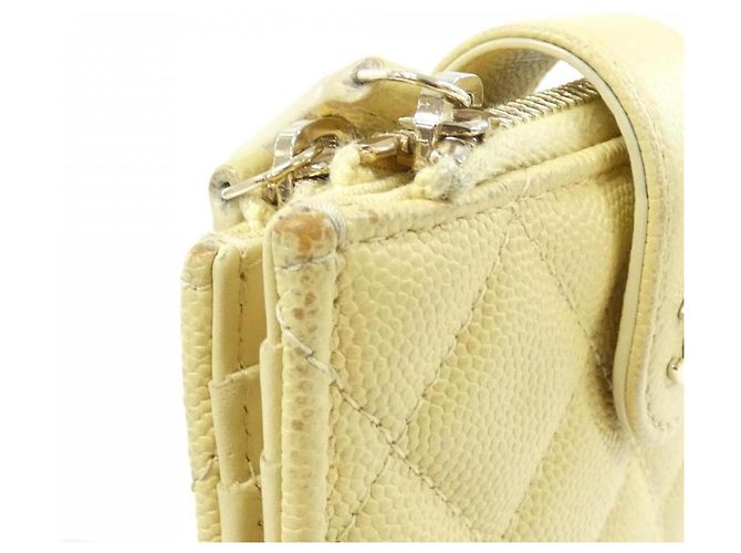 Monedero Chanel Timeless Classic Line Amarillo - vista 4