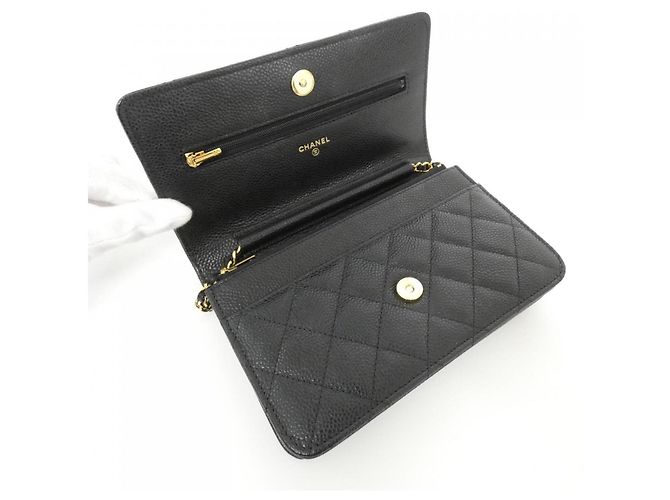 Catena per portafoglio Chanel Timeless Classic Line AP0250 Nero Bordò - vista 7