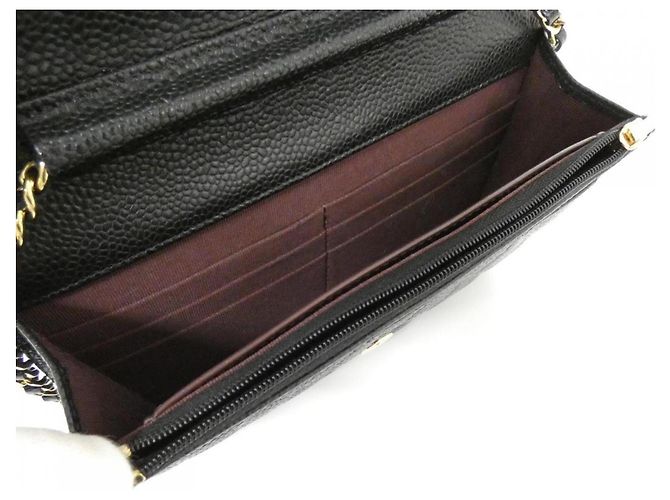 Catena per portafoglio Chanel Timeless Classic Line AP0250 Nero Bordò - vista 9