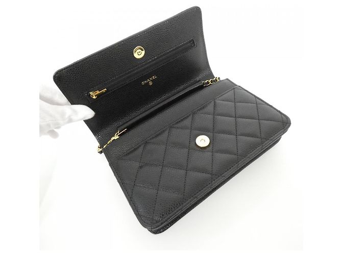Portafoglio Chanel Timeless Classic Line con catena AP0250 Nero Bordò - vista 7
