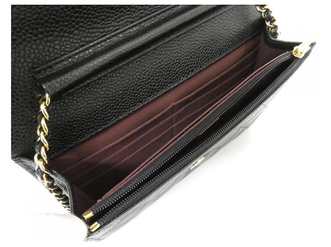 Portafoglio Chanel Timeless Classic Line con catena AP0250 Nero Bordò - vista 9