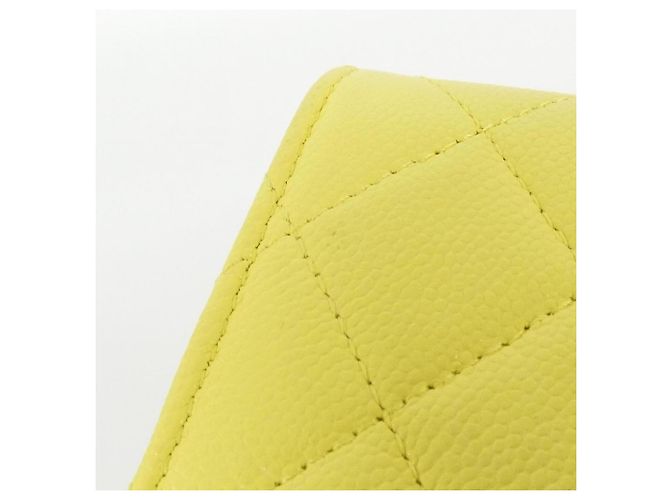 Cartera Chanel Timeless Classic Line Amarillo - vista 6