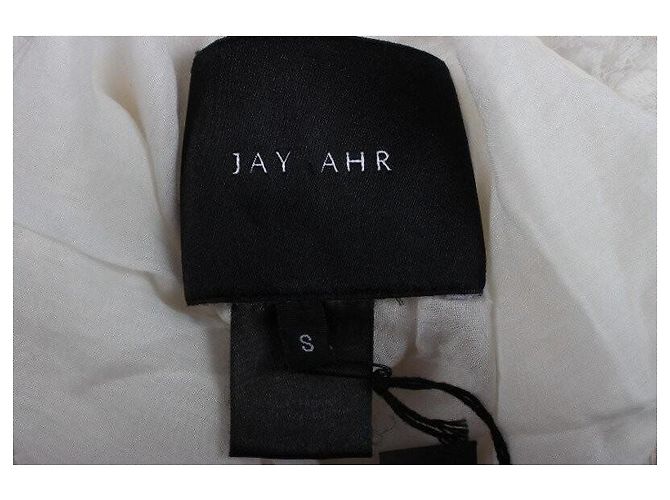 Jay Ahr Vestido Largo de Encaje Blanco - vista 18
