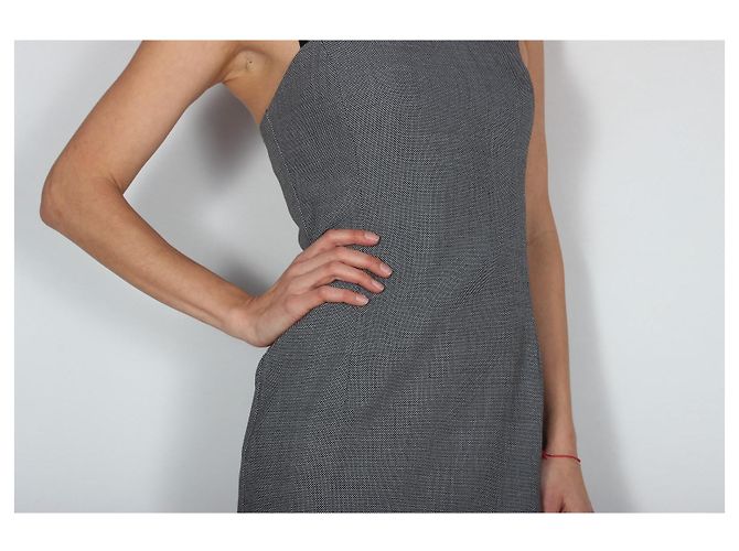 Frankie Morello Kleid schwarz-weiß gemustert - vista 3