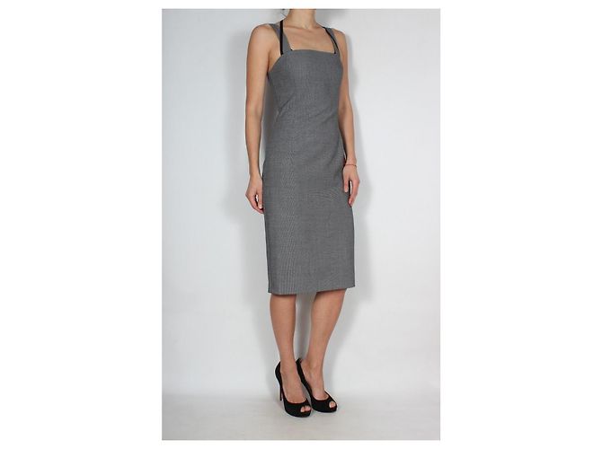 Frankie Morello Kleid schwarz-weiß gemustert - vista 4