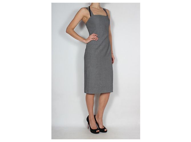 Frankie Morello Kleid schwarz-weiß gemustert - vista 5