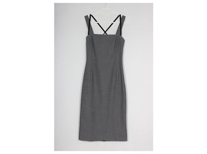 Frankie Morello Kleid schwarz-weiß gemustert - vista 8