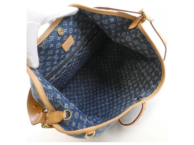 Borsa a tracolla Louis Vuitton LV Remix Monogram Denim Blu - vista 7
