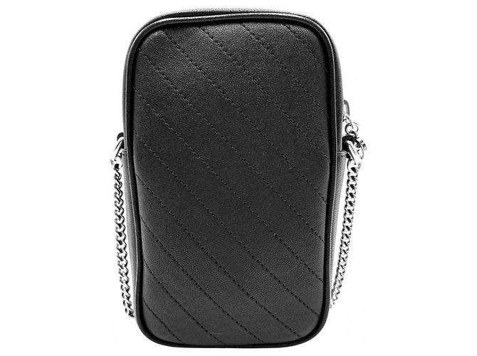 Borsa a Spalla Gucci GG Blondie Chain Nero - vista 2