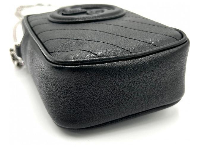 Borsa a Spalla Gucci GG Blondie Chain Nero - vista 3