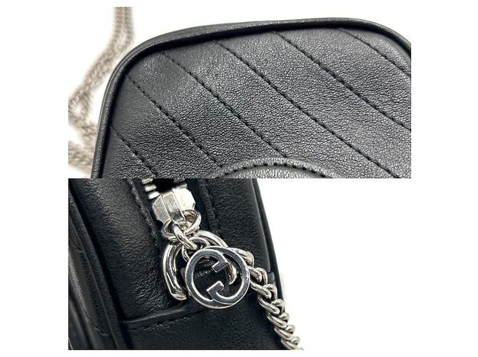 Borsa a Spalla Gucci GG Blondie Chain Nero - vista 6