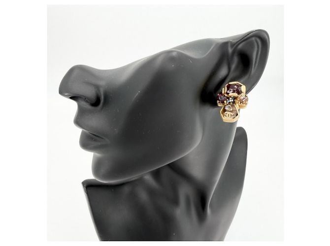 Orecchini a clip Chanel Vintage Gripoix Multicolore D'oro - vista 2