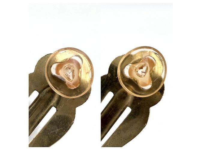 Orecchini a clip Chanel Vintage Gripoix Multicolore D'oro - vista 3