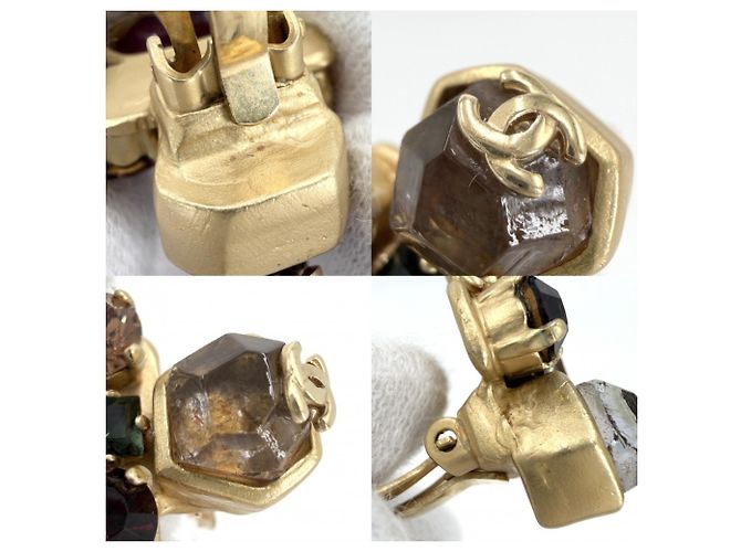 Orecchini a clip Chanel Vintage Gripoix Multicolore D'oro - vista 6