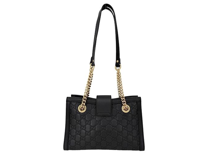 Padlock Borsa a spalla in pelle nera da donna Gucci Nero - vista 2