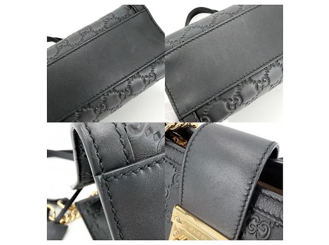 Padlock Borsa a spalla in pelle nera da donna Gucci Nero - vista 7