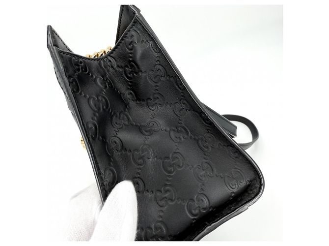 Padlock Borsa a spalla in pelle nera da donna Gucci Nero - vista 8